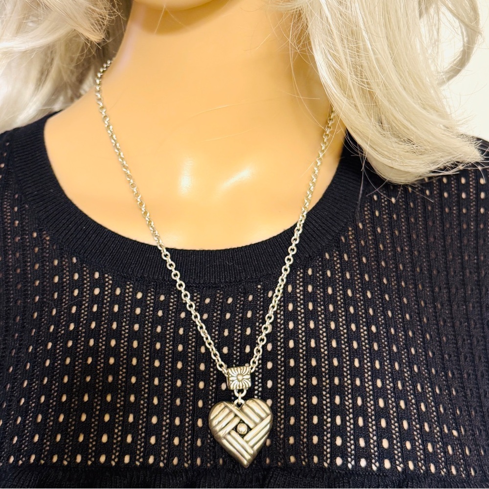 Brighton Sonora Heart Silver Heart Pendant Necklace - Picture 8 of 11
